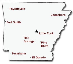 Arkansas Assisted Living Map