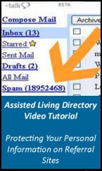 Assisted Living Directory Help Page - Protecting Information