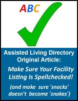 Make sure you spellcheck your facility listing