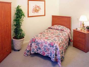 bedroom for senior resident at Pacifica