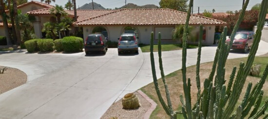 Paradise Valley Senior Retreat entrance area