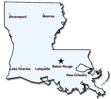 Louisiana Assisted Living Map