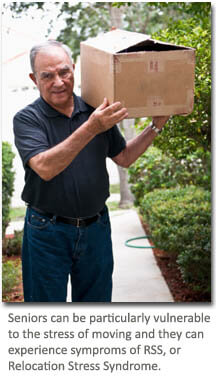 Seniors can experience the stress of moving