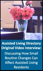 Discussing changes in routine in an assisted living environment