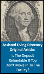 Assisted Living discussion about refundable deposits