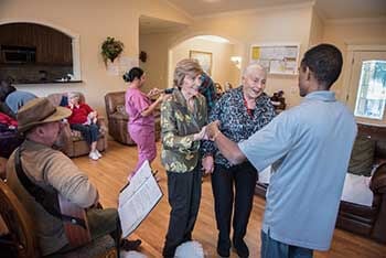dancing at the care home