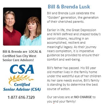 Sun City West Senior Care and assisted living consultants