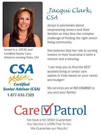 Vista, CA assisted living placement help width=