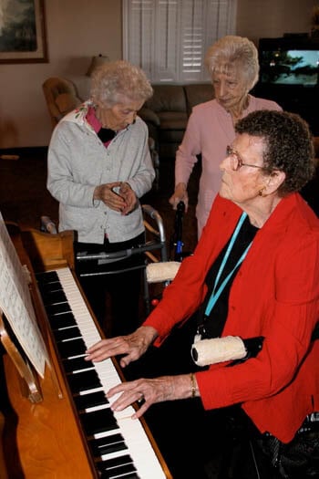 piano fun time at Beehive facility