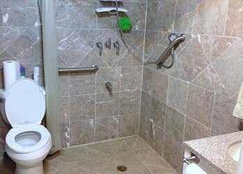 bathroom and shower