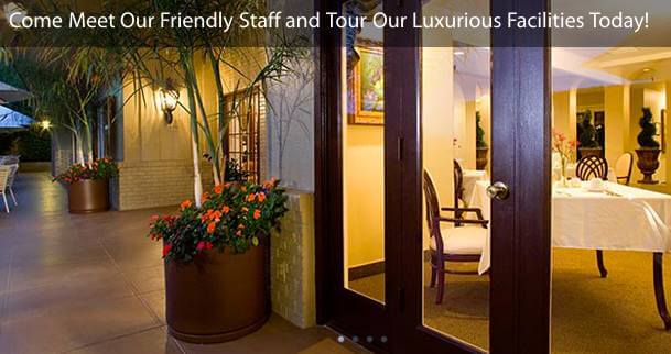 facility view at dusk