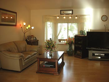 living room and social area