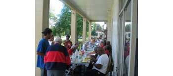 lunchtime for the seniors at Detroit Care Center