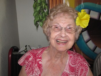 happy senior resident