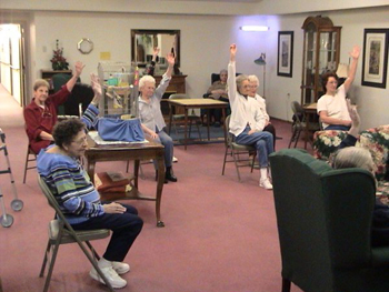 having fun at the facility