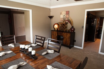 dining room with table