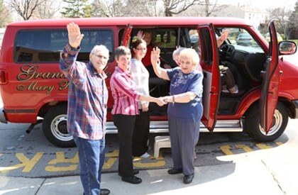 Grandeville in Rochester seniors at the van