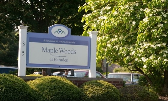 Maple Woods of Hamden facility sign
