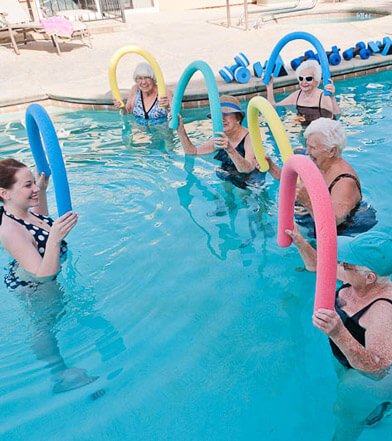 Palisades at Broadmoor swimming seniors