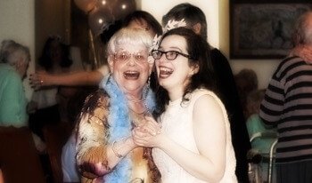 Mother and Dauther dancing at Norwood Crossing