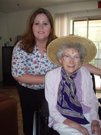 staff member and resident