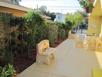 outside of the facility