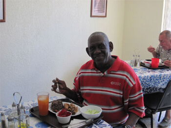 dining at the facility