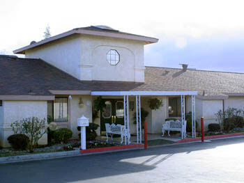 the front side of the building