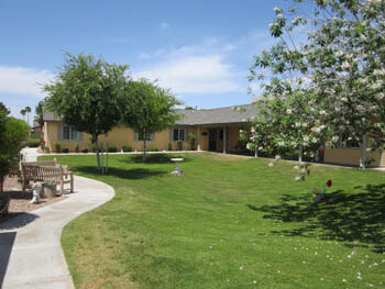 front lawns of the facility