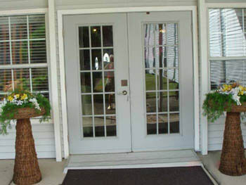 entrance of the assisted living facility