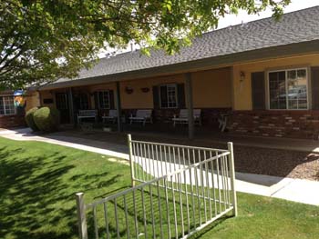 facility outside and lawn area