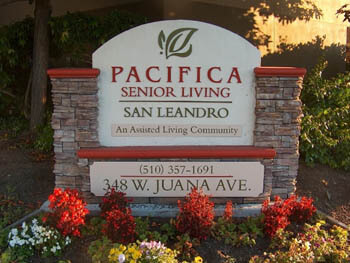 front sign of Pacifica San Leandro