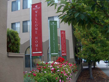 welcome home sign in front of facility
