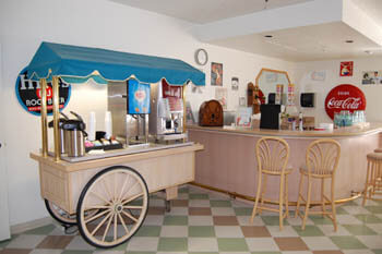 the facility's snack cart