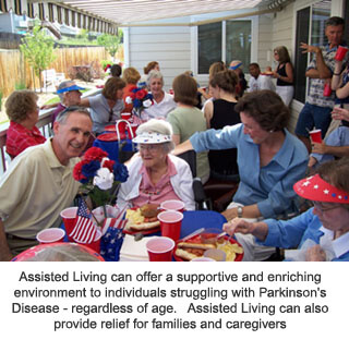Assisted Living can help those with Parkinson's Disease