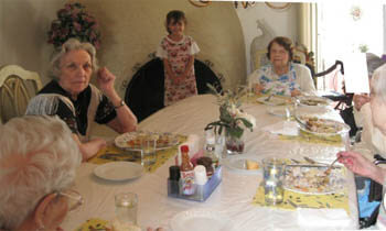 seniors at a table