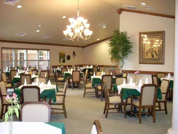 Our facility's dining room is geared towards making seniors comfortable and able to socialize