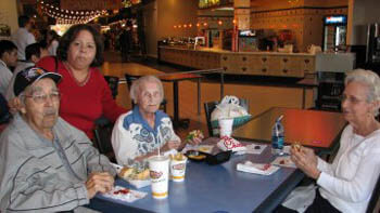 Eating out with friends