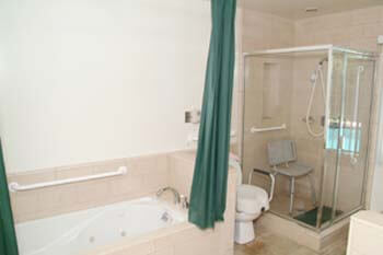 bathroom with safety features