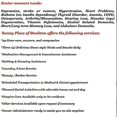 services at Sunny Place