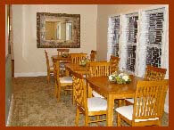 dining room offers a place for socialization