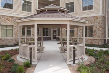 A gazebo for outdoor socialization