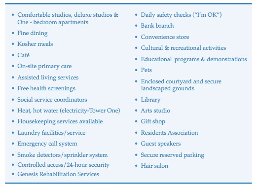 Tower One services and amenities