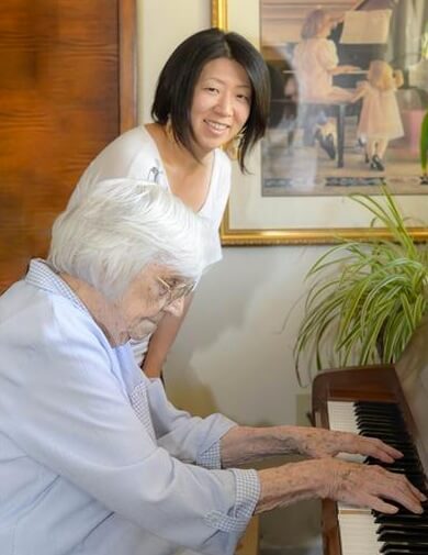 Townsend House - senior playing piano