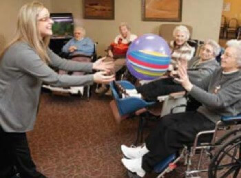 seniors exercise class