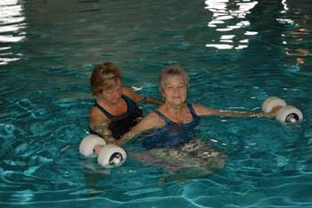swimming at facility