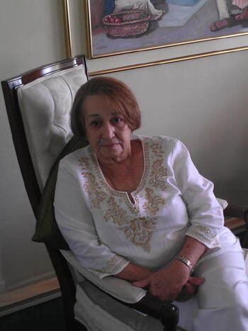 senior in lounge chair