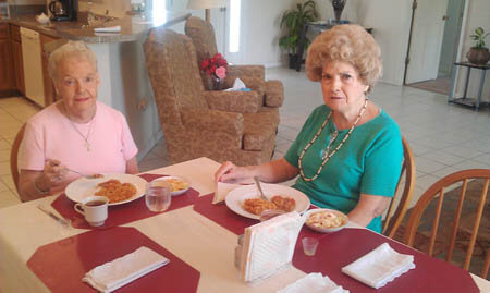 Winnifred Seniors having breakfast