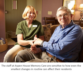 Staff and routine changes with residents of memory care