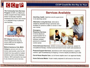 medicaid ccsp waiver